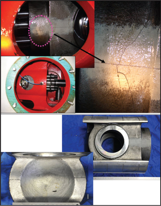 Figure 8. Pictures of the failed crosshead Figure 8. Pictures of the failed crosshead
