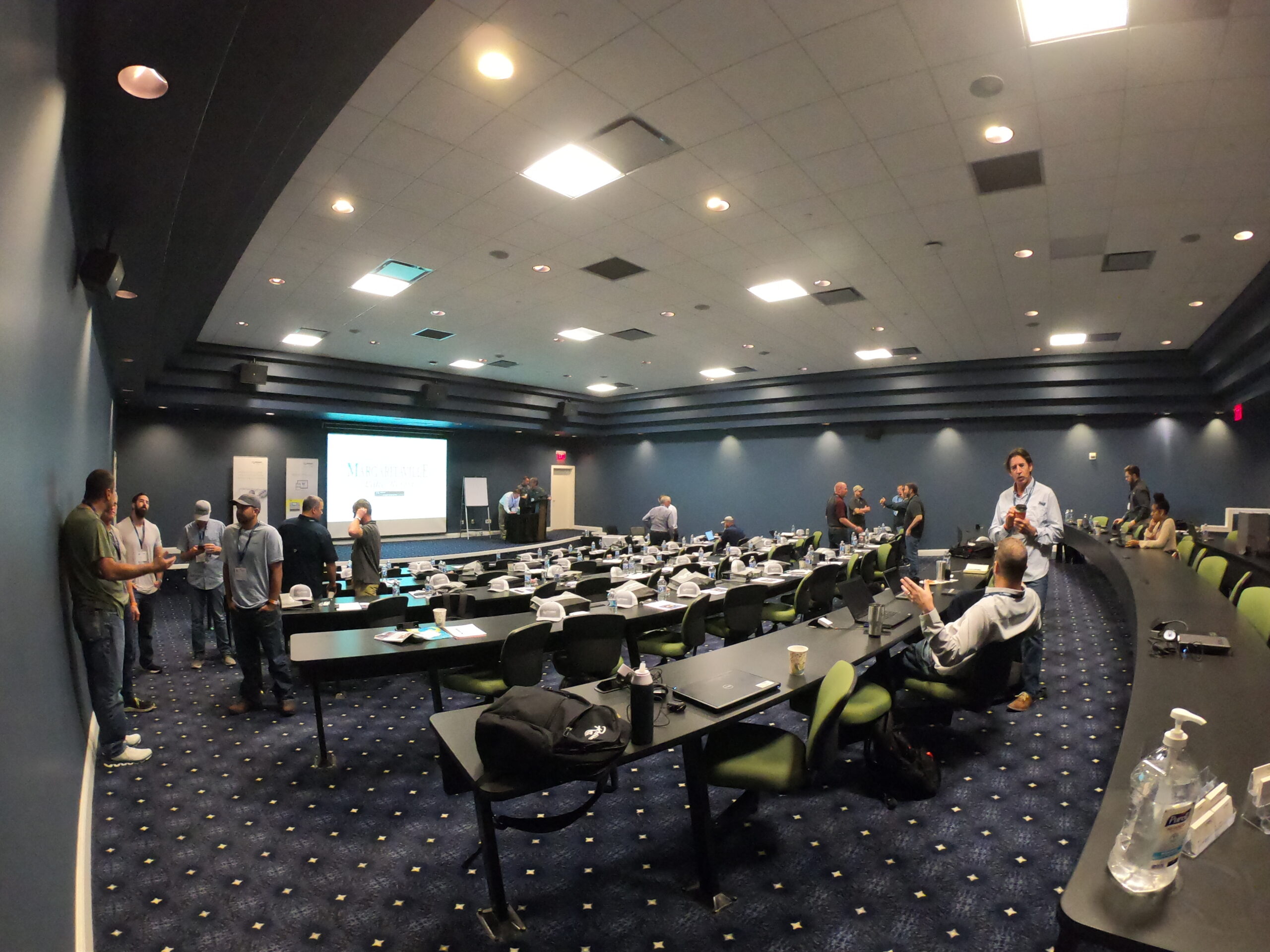 Discussions during a break in houston